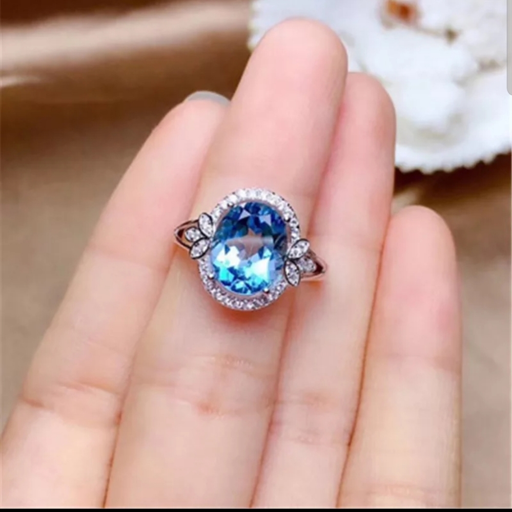 π©΅NEW BLUE CRYSTAL π©΅RING π - Picture 3 of 5